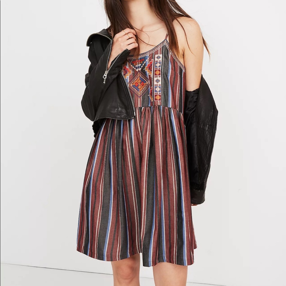 Madewell Embroidered Babydoll Cami Dress, XS